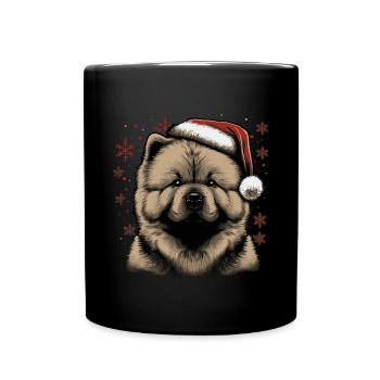 Chow Chow xmas - Tasse einfarbig - Schwarz - Vorne