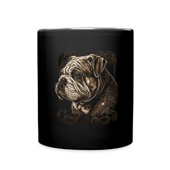 Art du bouledogue anglais - Mug uni - noir - Devant