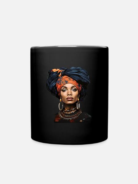 Stolze schwarze Frau - Tasse einfarbig - Schwarz