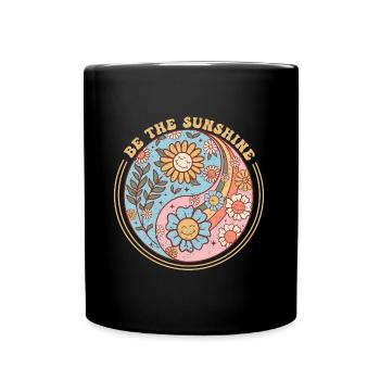 be the sunshine - Tasse einfarbig - Schwarz - Vorne