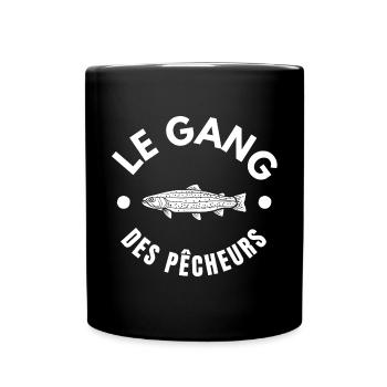 pêche, fan de pêche, canne à pêche - Mug uni - noir - Devant