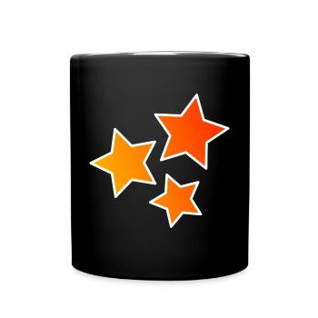 STERN. STERNE. STERN. FEST. JAHRESTAG. WEIHNACHTEN - Tasse einfarbig - Schwarz - Vorne