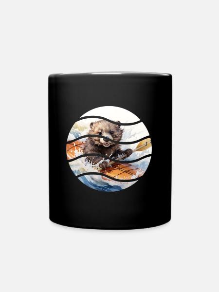 Kanu Sea Otter - Tasse einfarbig - Schwarz