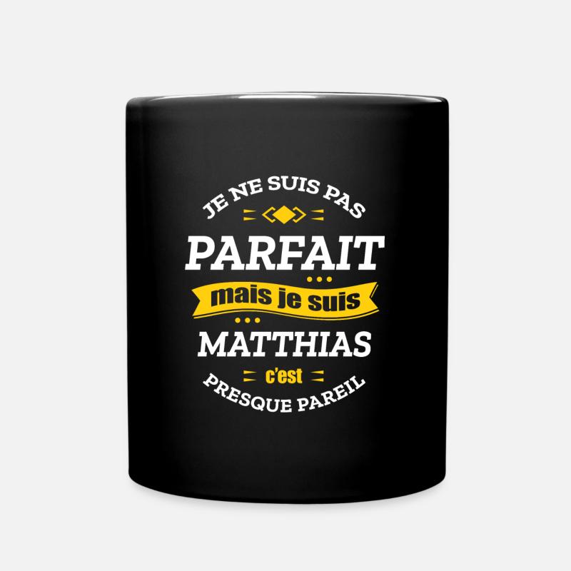 MATTHIAS PARFAIT - PRENOM MATTHIAS - Mug uni - noir