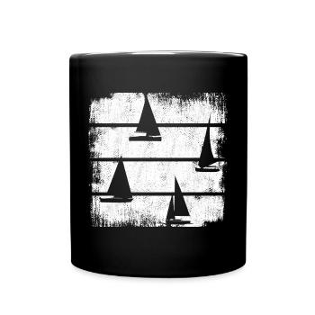 Segelschiffe - Tasse einfarbig - Schwarz - Vorne
