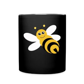 Cute Bee T-Shirt Funny Design Beekeeper - Full Colour Mug - black - Front