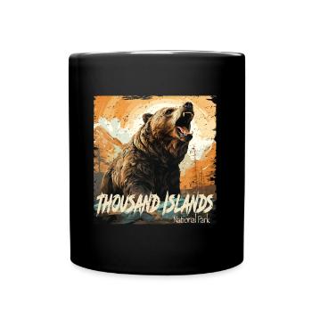 Thousand Islands National Park retro style - Full Colour Mug - black - Front