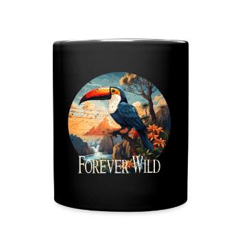 Forever Wild retro style - Full Colour Mug - black - Front