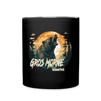 Gros Morne National Park retro style - Full Colour Mug - black - Front