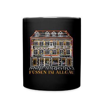 Füssen im Allgäu,Altstadt, Bayern, Deutschland - Tasse einfarbig - Schwarz - Vorne