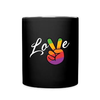 LGBTQ Arc-en-ciel Bisexuelle Fierté Gay Lesbienne - Mug uni - noir - Devant