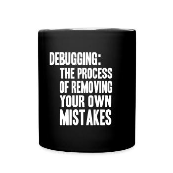 debugging process - Tasse einfarbig - Schwarz - Vorne