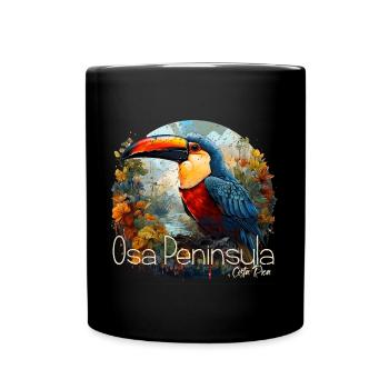 Corcovado National Park Costa Rica retro style - Full Colour Mug - black - Front