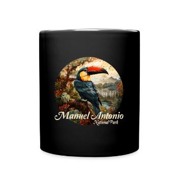 Manuel Antonio National Park retro style - Full Colour Mug - black - Front