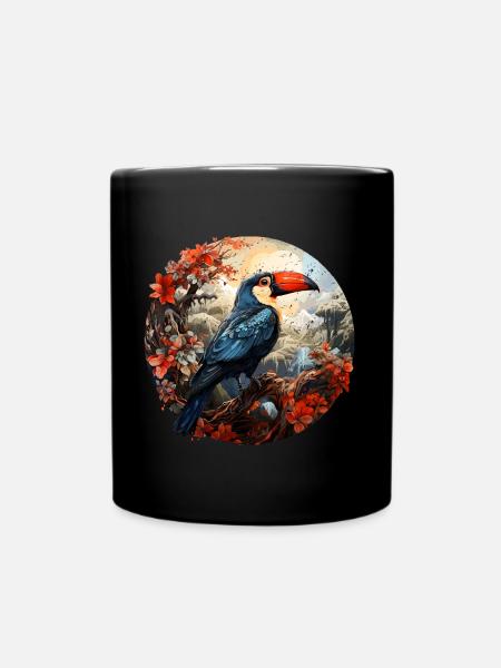 Toucan retro style - Tasse einfarbig - Schwarz