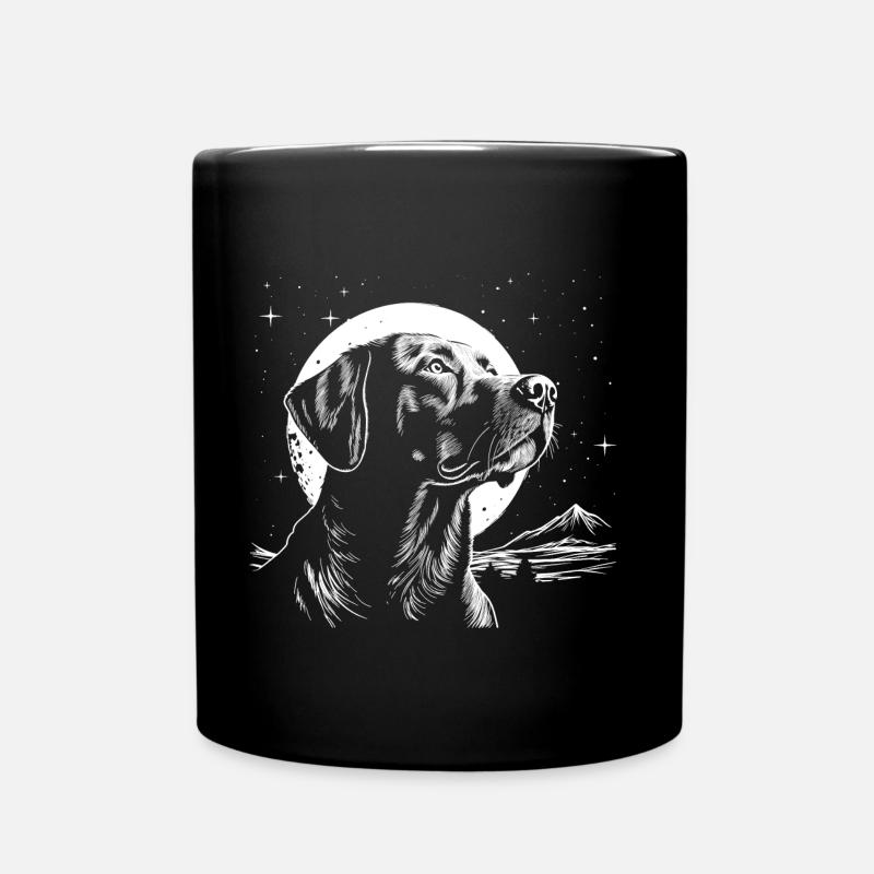 Labrador Mond Nr.2 - Tasse einfarbig - Schwarz