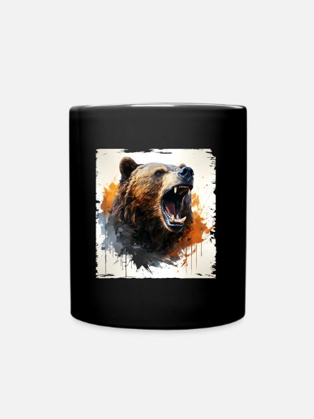 Grizzly - Tasse einfarbig - Schwarz