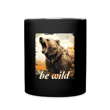 be wild grizzly - Full Colour Mug - black - Front