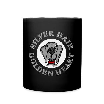 Weimaraner - Tasse einfarbig - Schwarz - Vorne