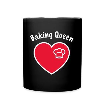 Baking Queen great motif for hobby baker - Full Colour Mug - black - Front