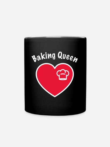 Baking Queen tolles Motiv für Hobbybäckerin - Tasse einfarbig - Schwarz