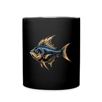 Style rétro poisson - Mug uni - noir - Devant