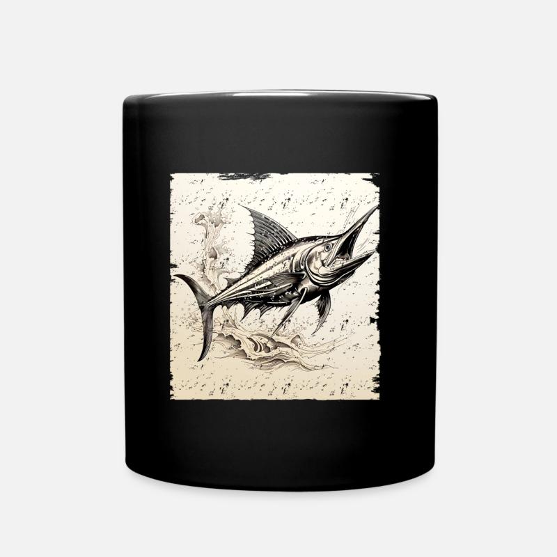 Style rétro Marlin - Mug uni - noir
