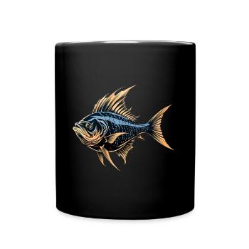 Poisson - Mug uni - noir - Devant