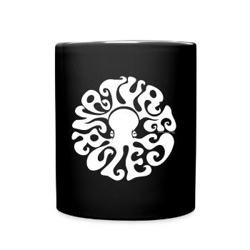 NATURE RULES! psychedelic octopus sixties weiß - Tasse einfarbig - Schwarz - Vorne