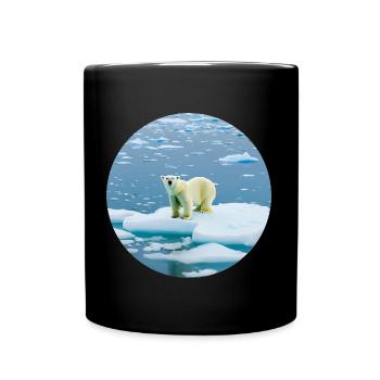 Cooler Eisbär - Ein Design für Kälte-Liebhaber! - Tasse einfarbig - Schwarz - Vorne