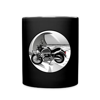 Motocyclette - Mug uni - noir - Devant
