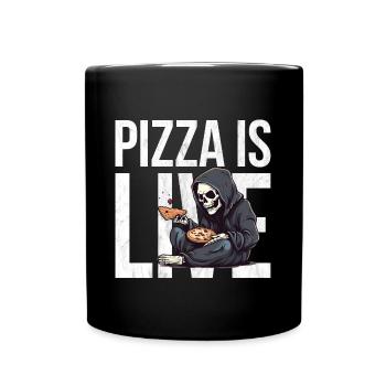 La pizza, c’est la vie - Grim Reaper Pizza - Mug uni - noir - Devant