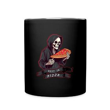 La pizza, c’est la vie - Grim Reaper Pizza - Mug uni - noir - Devant
