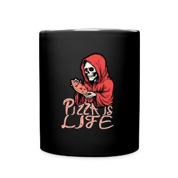La pizza, c’est la vie - Grim Reaper Pizza - Mug uni - noir - Devant