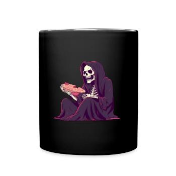 La pizza, c’est la vie - Grim Reaper Pizza - Mug uni - noir - Devant