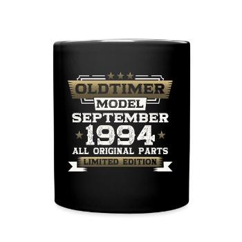 29th birthday classic car September vintage 1994 - Full Colour Mug - black - Front