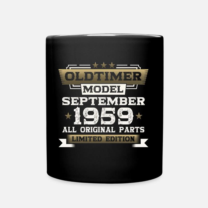 64. Geburtstag Oldtimer September Jahrgang 1959 - Tasse einfarbig - Schwarz