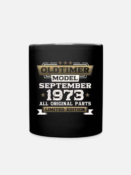 50. Geburtstag Oldtimer September Jahrgang 1973 - Tasse einfarbig - Schwarz