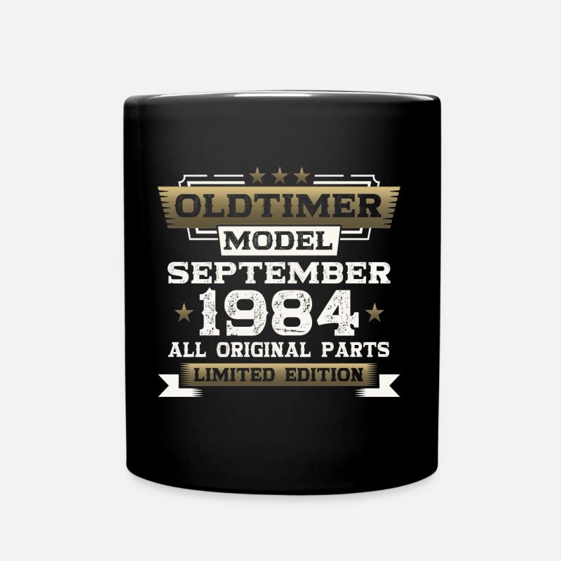 39. Geburtstag Oldtimer September Jahrgang 1984 - Tasse einfarbig - Schwarz
