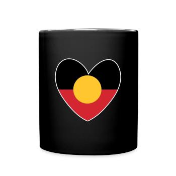Australian Aboriginal heart - Full Colour Mug - black - Front