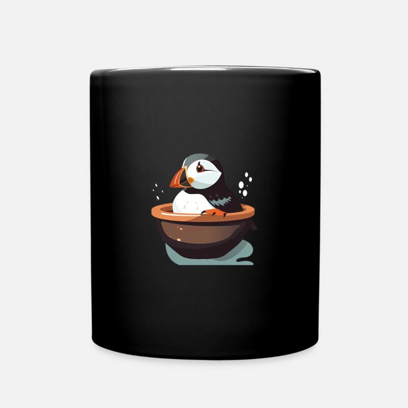 Papageientaucher - Tasse einfarbig - Schwarz