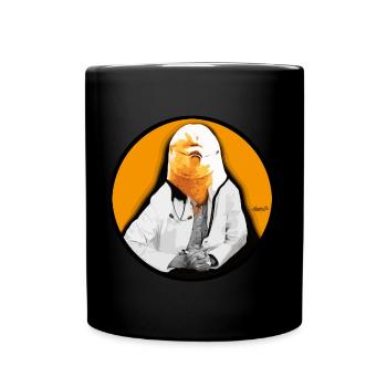 Docteur Dauphin Visage Animal Auditeur Face Opposé - Mug uni - noir - Devant