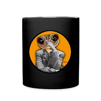 Gecko Therapeut*in Tier Gesicht Zuhörer Echse  - Tasse einfarbig - Schwarz - Vorne