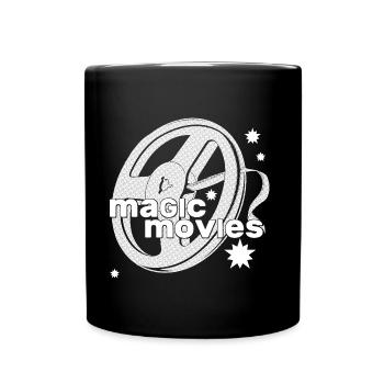 film reel cinema movies magic movies fan movie fan - Full Colour Mug - black - Front