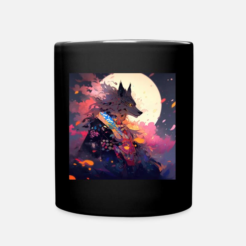 fire wolf - Tasse einfarbig - Schwarz