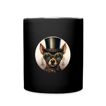 Chihuahua Gentleman - Tasse einfarbig - Schwarz - Vorne