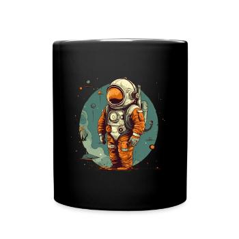 Astronaut - Tasse einfarbig - Schwarz - Vorne