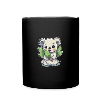 Koala - Tasse einfarbig - Schwarz - Vorne
