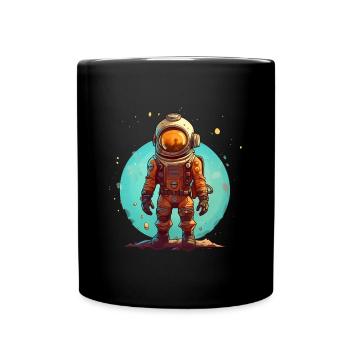Astronaut - Tasse einfarbig - Schwarz - Vorne