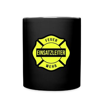 Head of Fire Brigade - Full Colour Mug - black - Front
